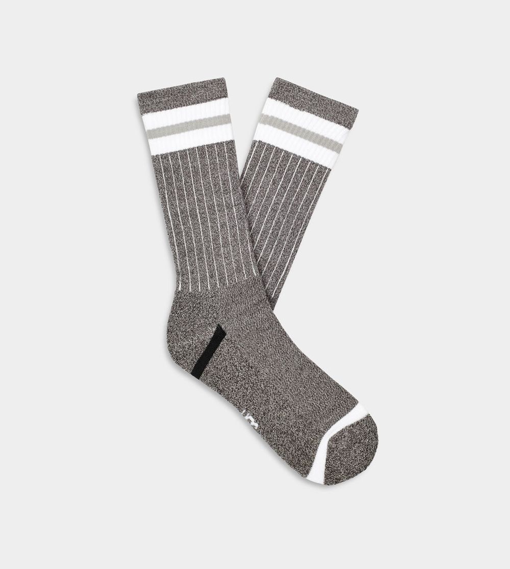 Ugg Socks Canada - Ugg Men's Noel Three Stripe Crew Grey